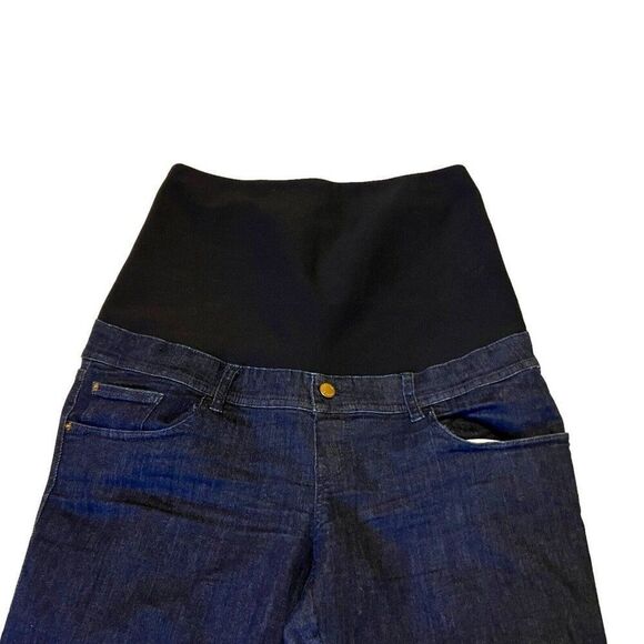 Sezane Denim Maternity Dark Jeans Mommy Pants Size 35 Large Pregnancy Clothing - Picture 2 of 10
